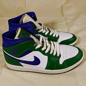 Nike Air Jordan 1 Mid 'Incredible Green Mens Size 8.5 Sneakers 554724-300